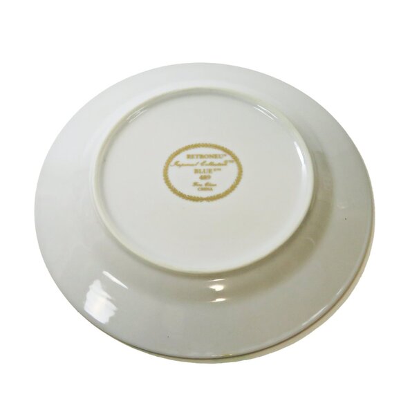TWO (2) RETRONEU IMPERIAL COLLECTION '95 Blue 22K Gold Band 7.5" Salad Plates - Picture 6 of 8